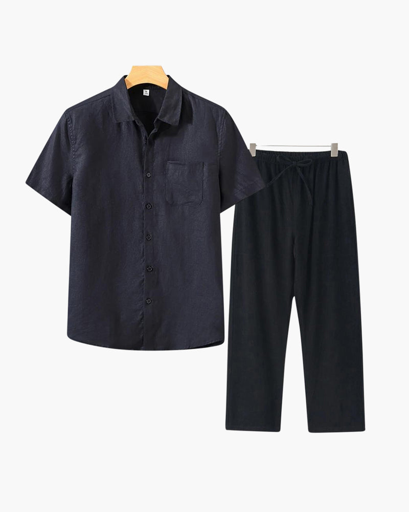 Palma | Conjunto de Lino (Corta Manga)
