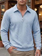 Jersey Matteo Textured Zip