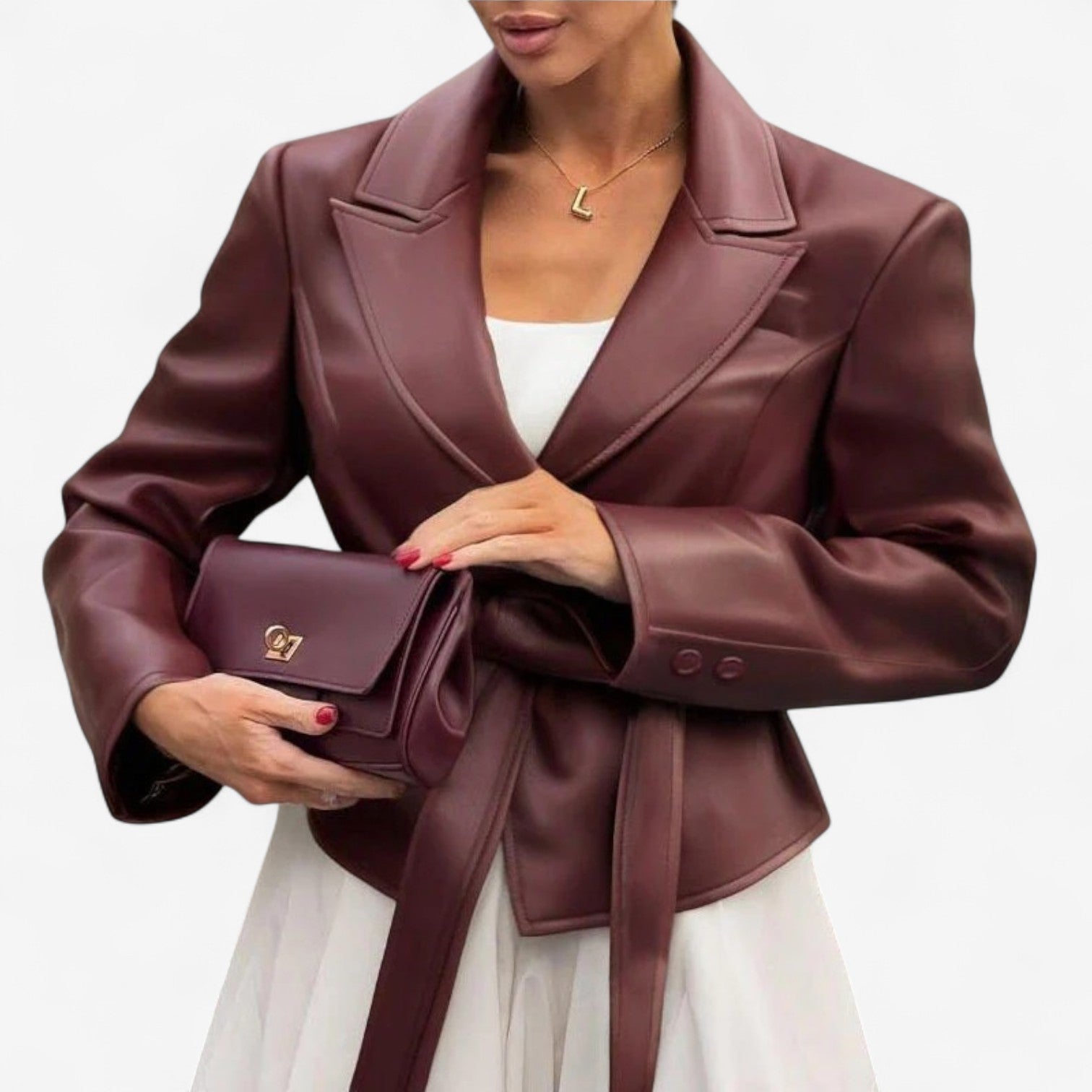 Blazer Alessia Leather Elegance