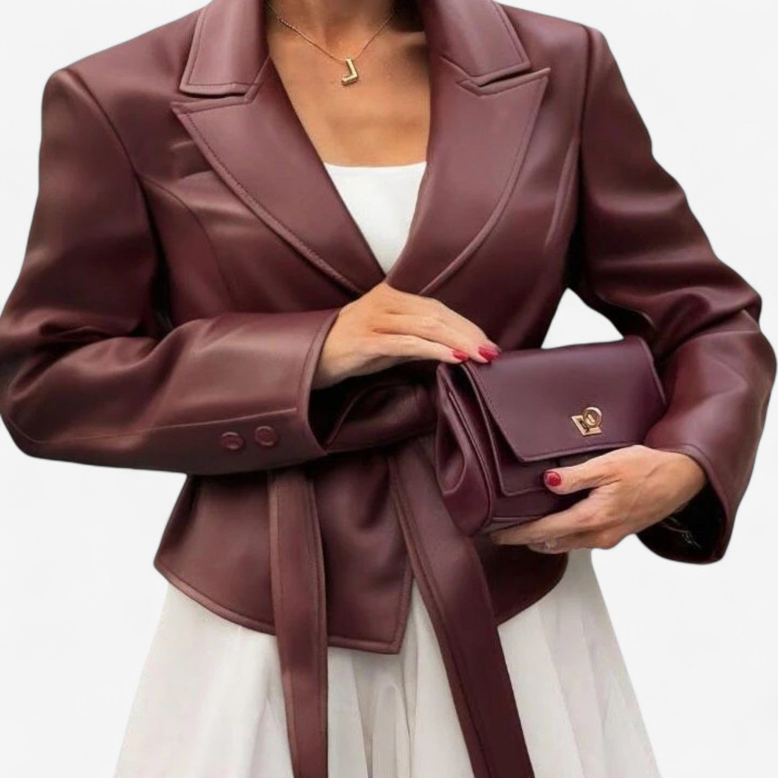 Blazer Alessia Leather Elegance