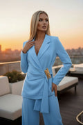 Conjunto Blazer & Wide Pants Sky Elegance