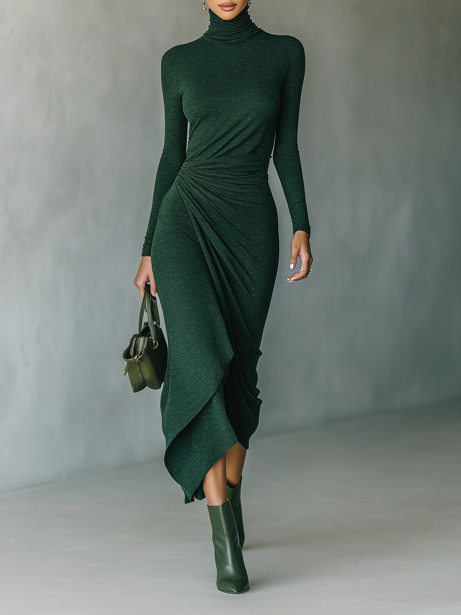 Vestido Elena Draped Elegance
