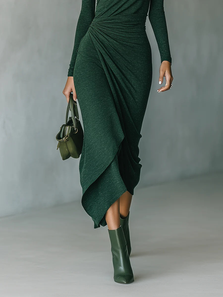 Vestido Elena Draped Elegance