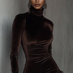 Vestido Velvet Noir