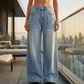 Jeans Wide Sparkle Blue